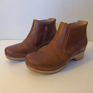 Dansko Barbara Ankle Bootie - Size 6.5, 7, EU 37 Brown Tan